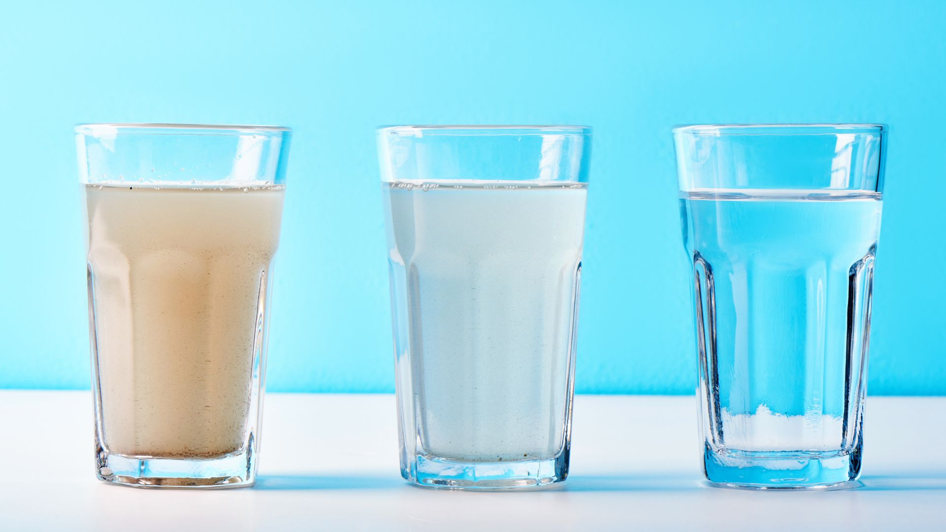 Water Testing 3 glasses